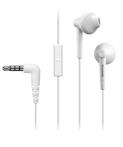 Panasonic Bass Boost Wired in Ear Earphone With Mic White Rp-tcm55e