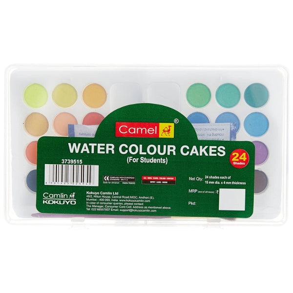 Detec™ Camel Water Color Cakes 24 Shades Junior (pack of 5)