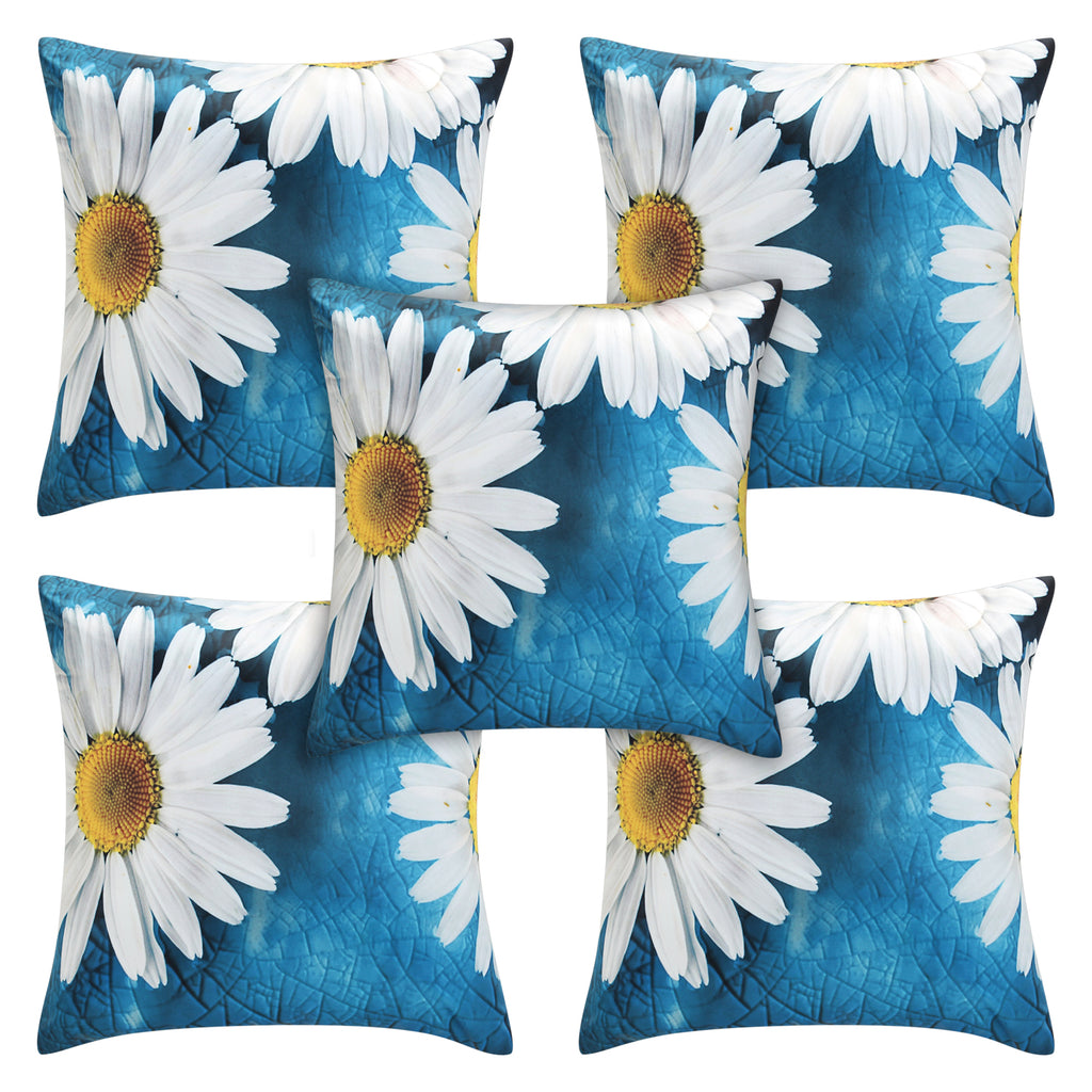 Desi Kapda Floral Cushions & Pillows Cover (Pack of 2, 40 cm*40 cm, Multicolor)