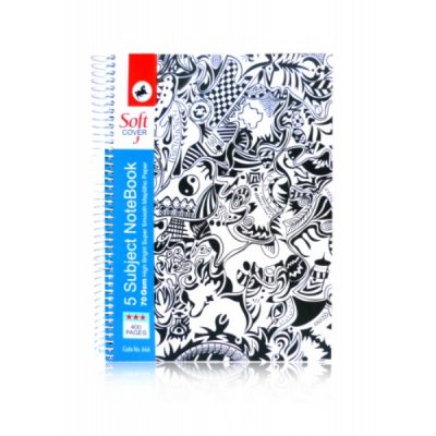 Detec™ Shipra B5 5 Subject Notebook 400 pages