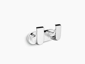 Kohler K-97500T-CP Double robe hook in polished chrome