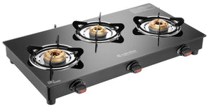 Candes Magma Glass Top 3 Burner Gas Stove