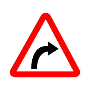 Detec™ Right Hand Curve Road Safety Sign