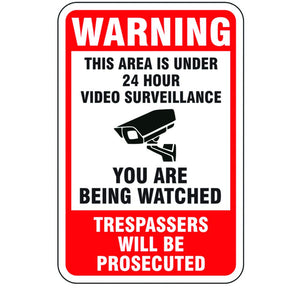 Detec™ 10" X 14" Warning- You Are Being Watched Signage