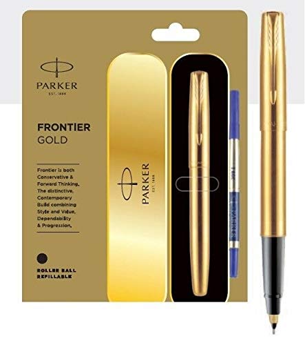 Detec™ Parker Frontier Gold Roller Ball Pen (Refillable)