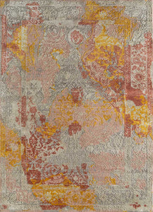 Jaipur Rugs Kai Hand Knotted Weaving 5'6x8 ft With Wool and Silk Material In Pink Crush Color