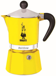 Bialetti Rainbow 1 Cup Yellow Espresso Maker