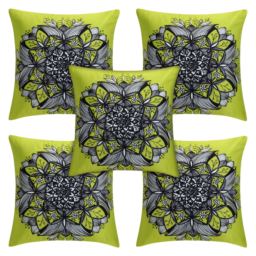 Desi Kapda Printed Cushions & Pillows Cover (Pack of 2, 40 cm*40 cm, Multicolor)