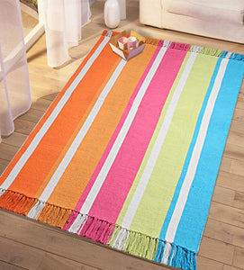 Saral Home Detec™ Soft Cotton Reversible Kids Rugs  (90x150 cm)