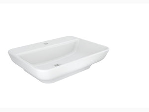 Kohler TRACE Vessel basin with single faucet hole in white