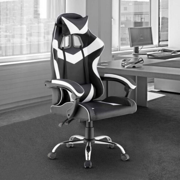 Detec Quad Ergonomic Gaming Chair in White Colour