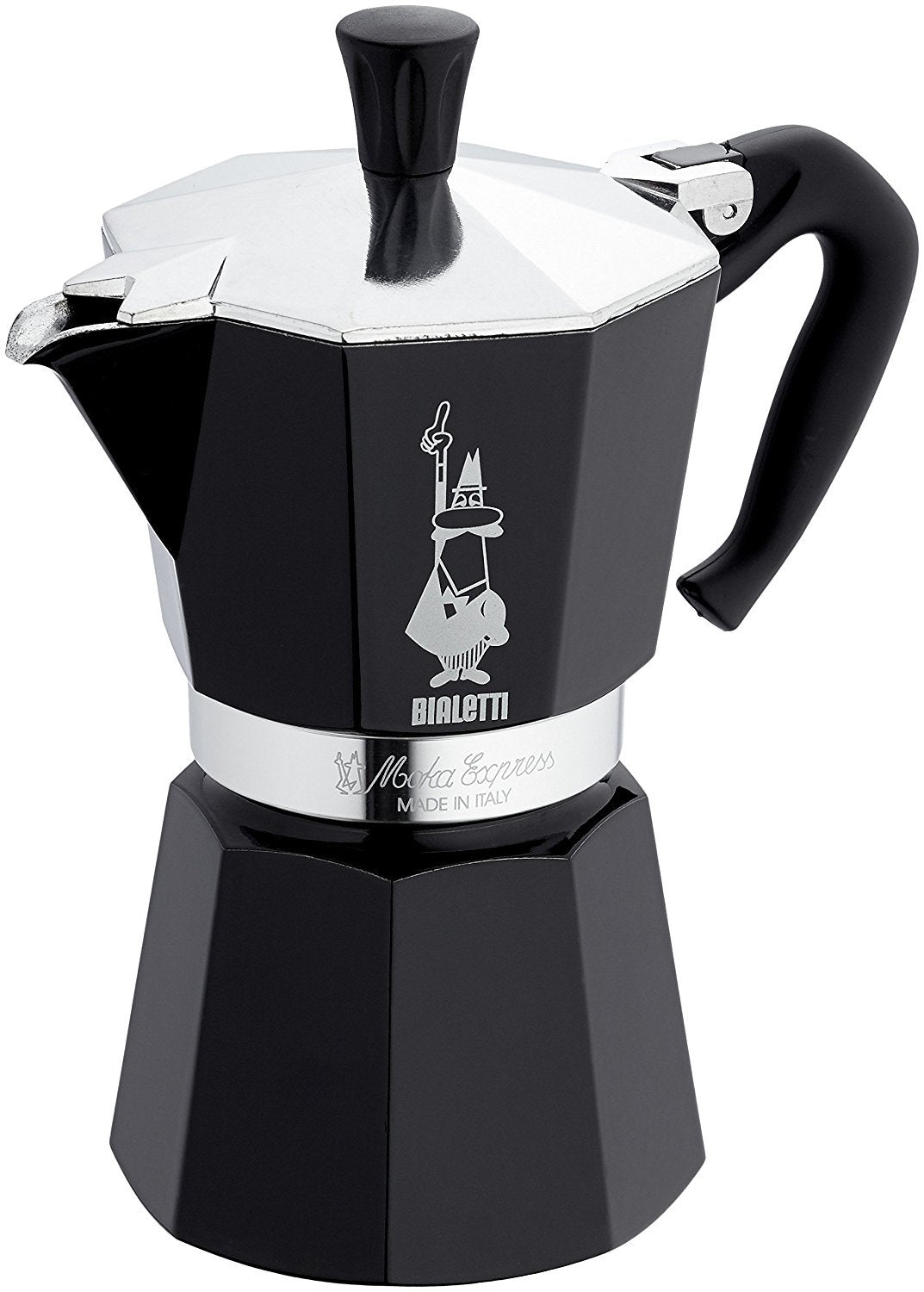 Bialetti Moka Express Black 6 Cups Coffee Maker
