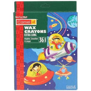 Detec™ Camel Wax Crayon Extra Long 36 Shades (pack of 3)