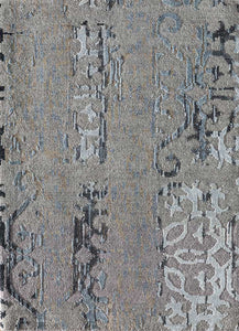 Jaipur Rugs Uvenuti Wool And Bamboo Silk Material Hand Knotted Weaving 2x3 ft Soft Gray