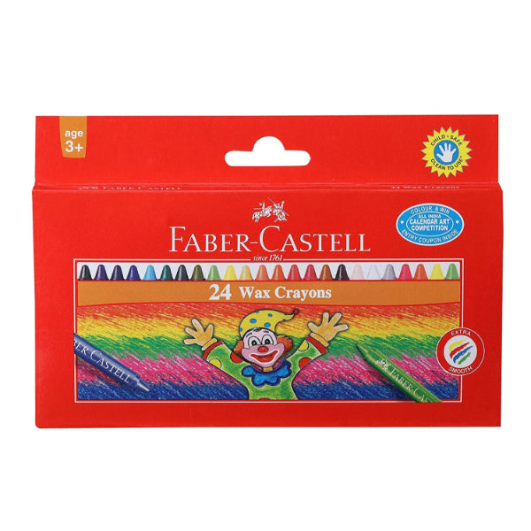 Detec™ Faber Castell Wax Crayons 24s pack of 3