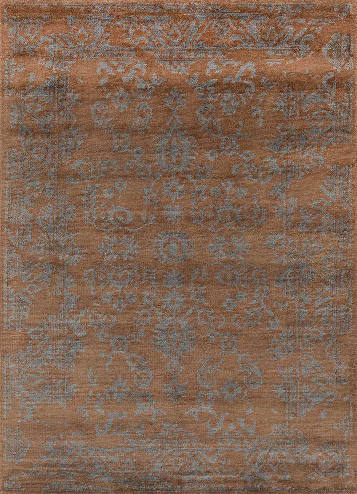 Jaipur Rugs Eden Wool And Bamboo Silk Material Hand Knotted Weaving 5x8 ft  Faded Denim