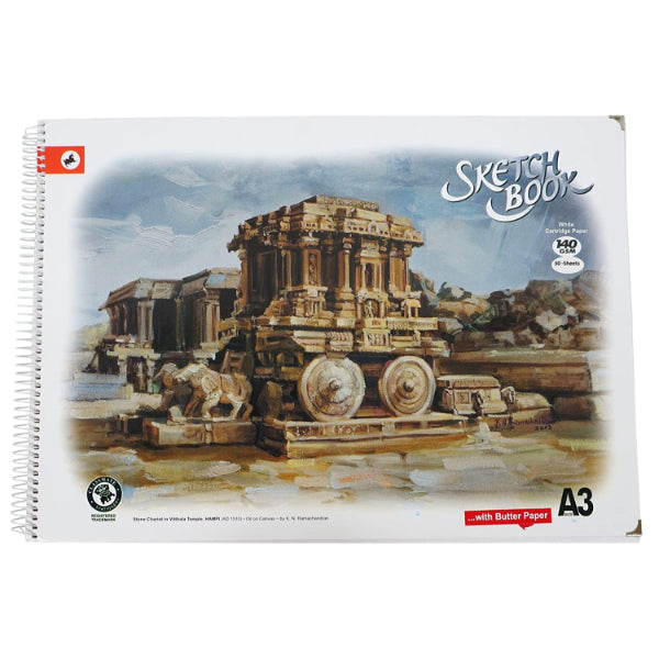Detec™ Shipra A3 Sketch Book with Butter Paper 393
