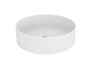 Kohler Mica 410mm Round Vessel Basin Without Faucet Hole in White K-90012T-0