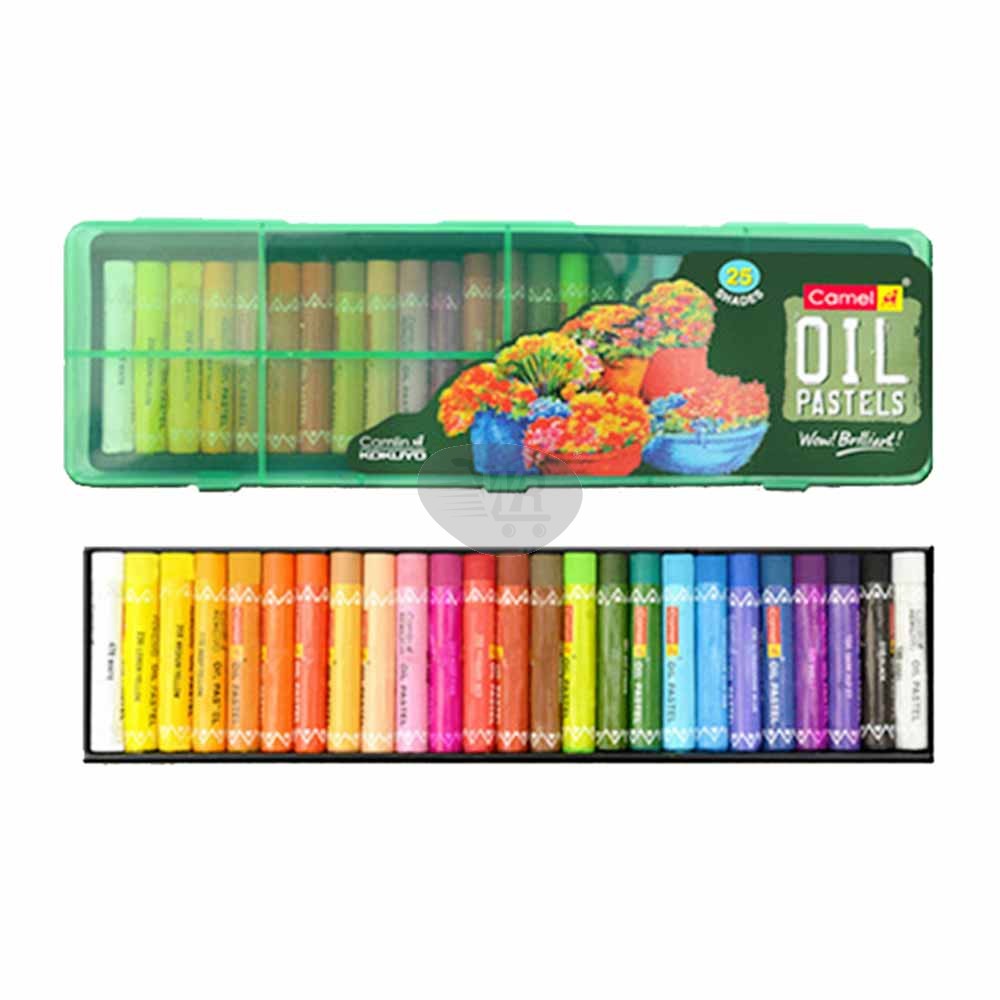 Detec™ Camel Oil Pastel 25 Shades with plastic Box (pack of 2)