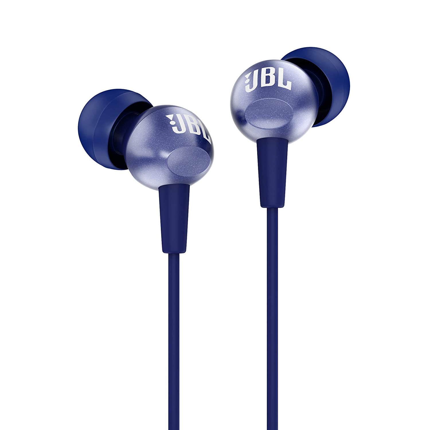 Open Box, Unused JBL C200SI Wired in Ear Earphones with Mic Blue