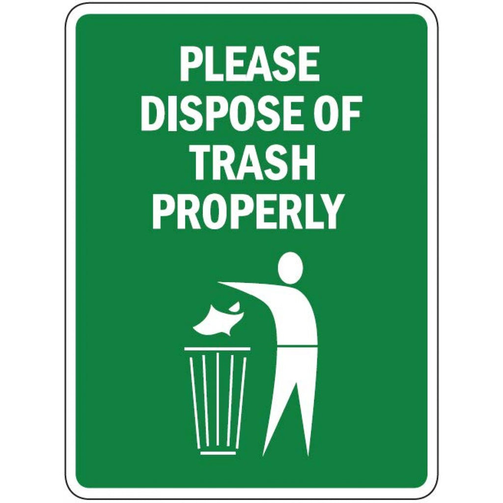 Detec™ 12x8 Inch Please Dispose Of Trash Properly Sign board