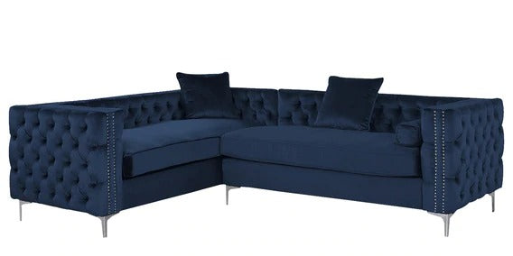 Detec™ Harald Classic LHS Sofa - Velvet Blue Color