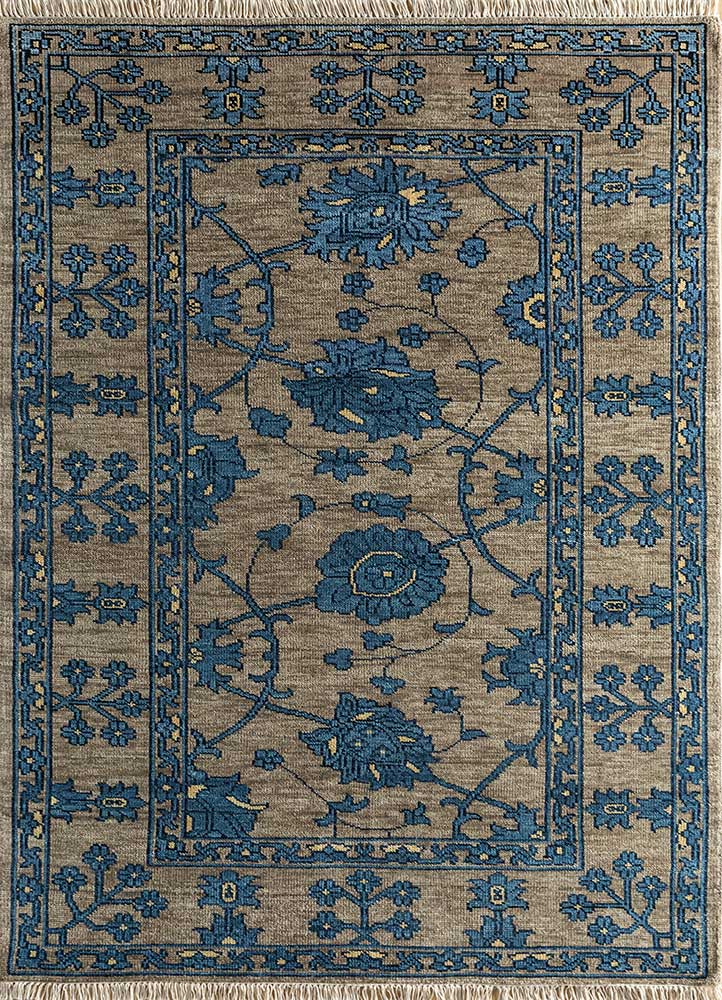 Jaipur Rugs Esme Wool Material Mild Coarse Texture 5x8 ft  Ink Blue