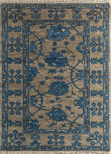 Jaipur Rugs Esme Wool Material Mild Coarse Texture 5x8 ft  Ink Blue