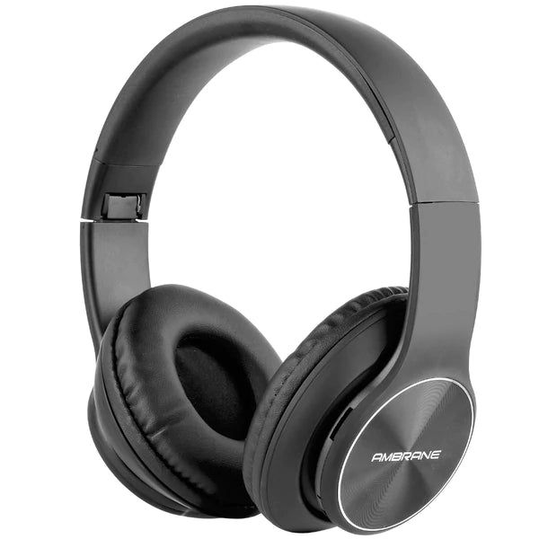 WH-74 Over The Ear Wireless Headphones With Mic & FM (Black)