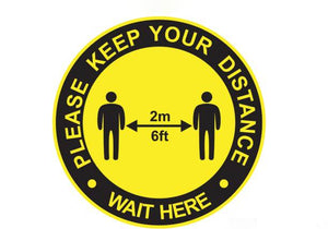 Detec™ 14x14 Inch Please Keep Your Distance Sign board