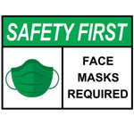 गैलरी व्यूवर में इमेज लोड करें, Detec™ Safety First Face Mask Required Signage 
