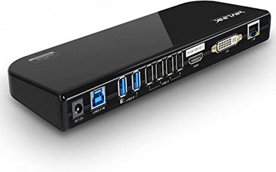 WAVLINK USB 3.0 Universal Laptop Docking Station Dual Video Outputs Support HDMI/DVI/VGA