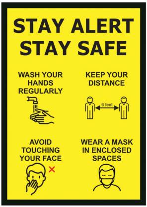 Detec™ 12" x18 " Stay Alert Stay Safe Signage