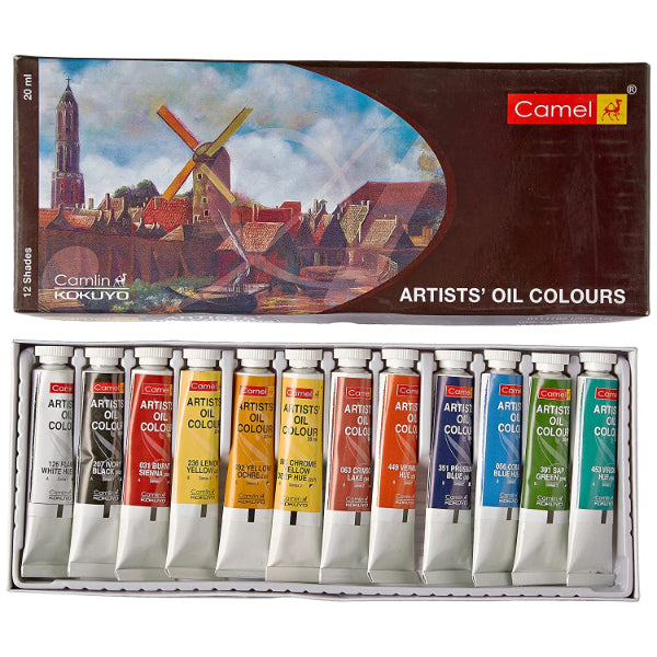 Detec™ Camel Artists Oil Colors 12 shades 20ml