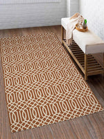 गैलरी व्यूवर में इमेज लोड करें, Saral Home Detec™ Beige Geometric Pattern Pure Cotton Yarn Rug- 90x150 Cm
