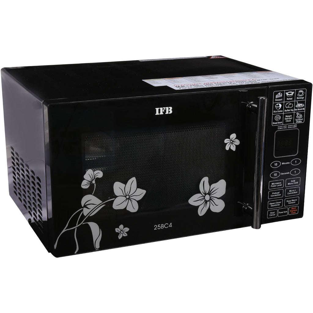 Ifb 25 L Convection Microwave Oven Black Floral Design