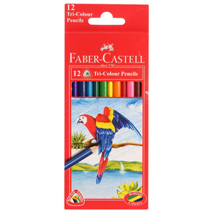 Detec™ Faber Castell Triangular Col Pencil 12s (Pack of 2)