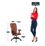 Load image into Gallery viewer, Detec™ Executive High Back Office Chair - Dark Tan Brown Color
