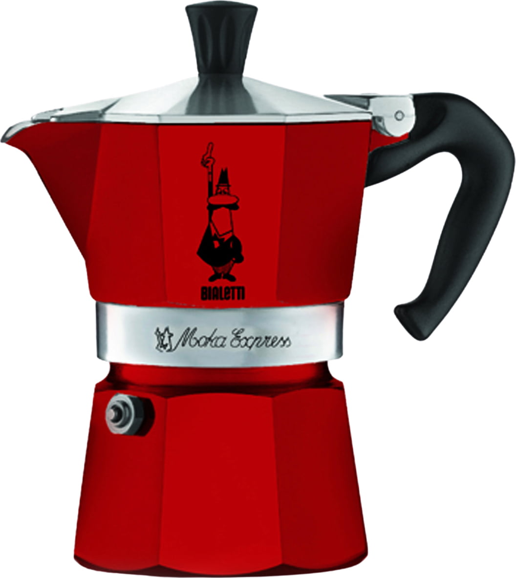 Bialetti Moka Express Red 1 Cups Coffee Maker
