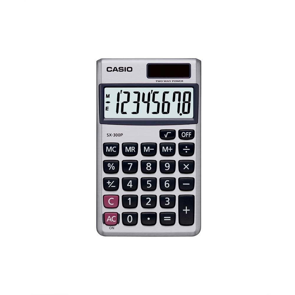 Casio Sx 300P Portable Calculator With Metallic Faceplate