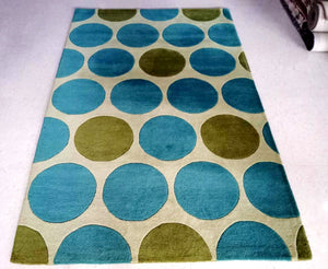 Detec™ Wool Hand Tufted Rug - Green Color