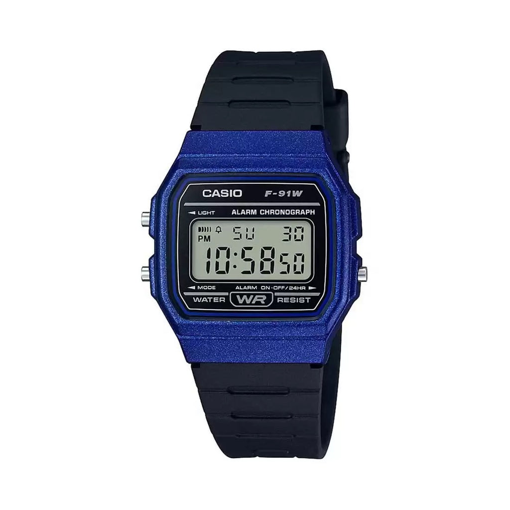 Casio Youth F 91WM 2ADF D247 Black Blue Digital Unisex Watch