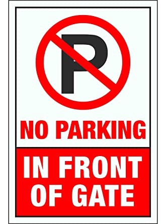Detec™  No Parking In Front Gate Safety Sign (Pack of 2)