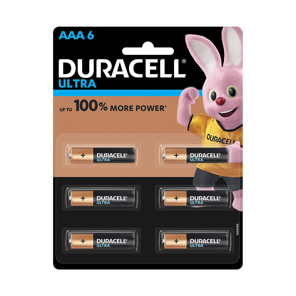 ड्यूरासेल अल्ट्रा अल्कलाइन एएए बैटरी, 6 पीस (2 का पैक) - कुल 12 सेल
