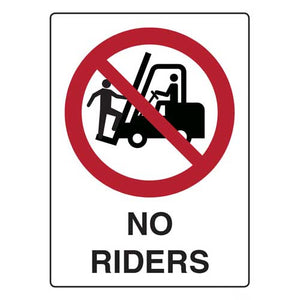 Detec™ 12x8 Inch No Riders Sign board
