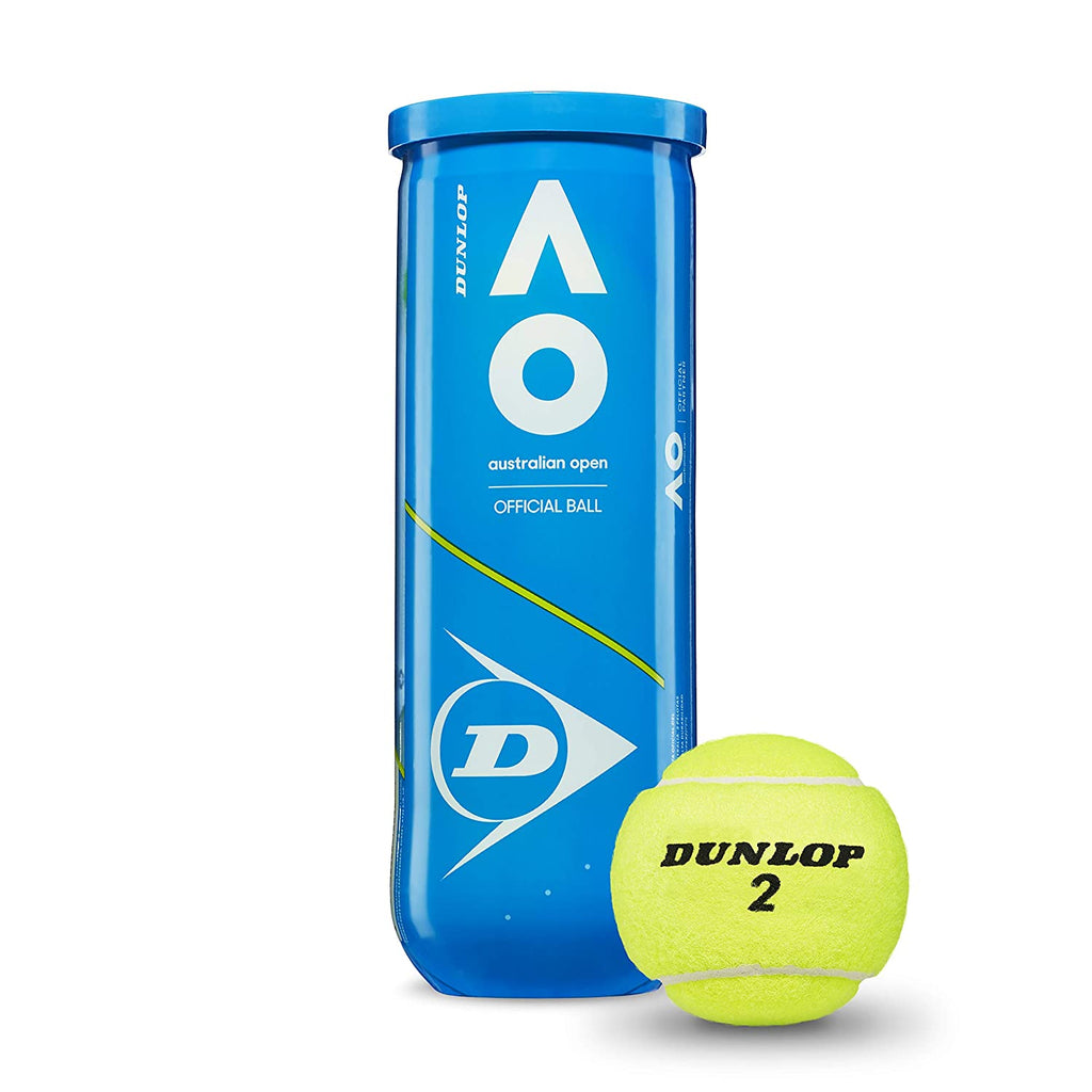 Dunlop AUSOPEN-TBALL Rubber Australian Open Tennis Ball (Green) (3 balls per can)
