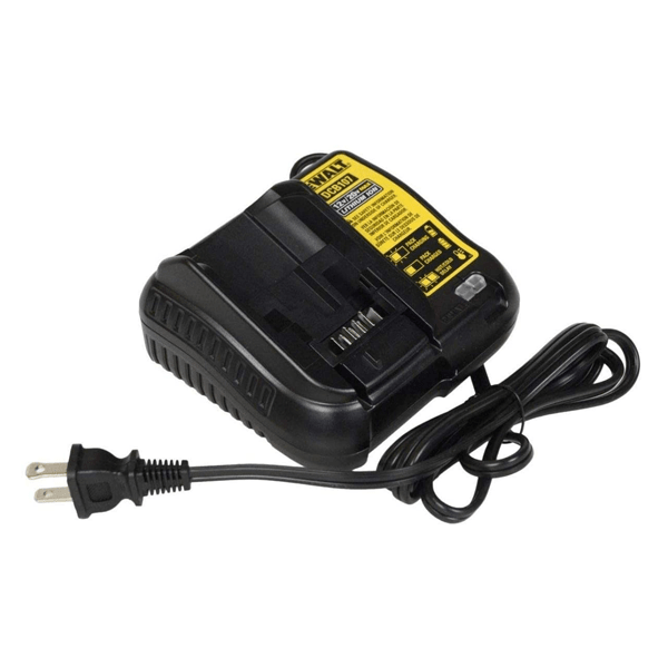 Dewalt DCB107 कॉम्पैक्ट चार्जर 10.8-18V काला और पीला