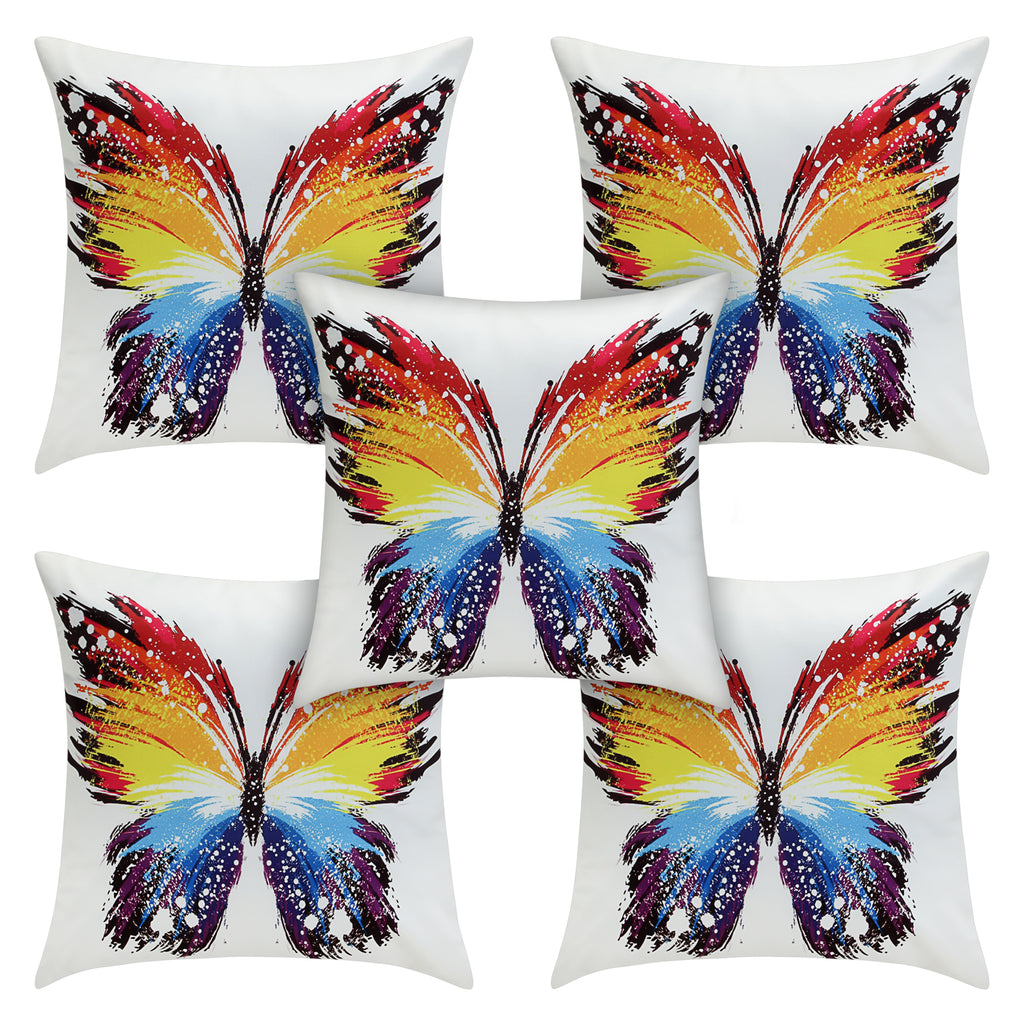Desi Kapda Animal Cushions & Pillows Cover (Pack of 2, 40 cm*40 cm, Multicolor)