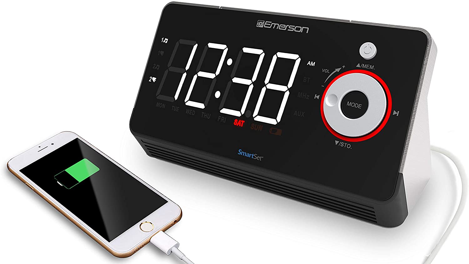 Emerson Radio ER100113 Smartset Alarm Clock