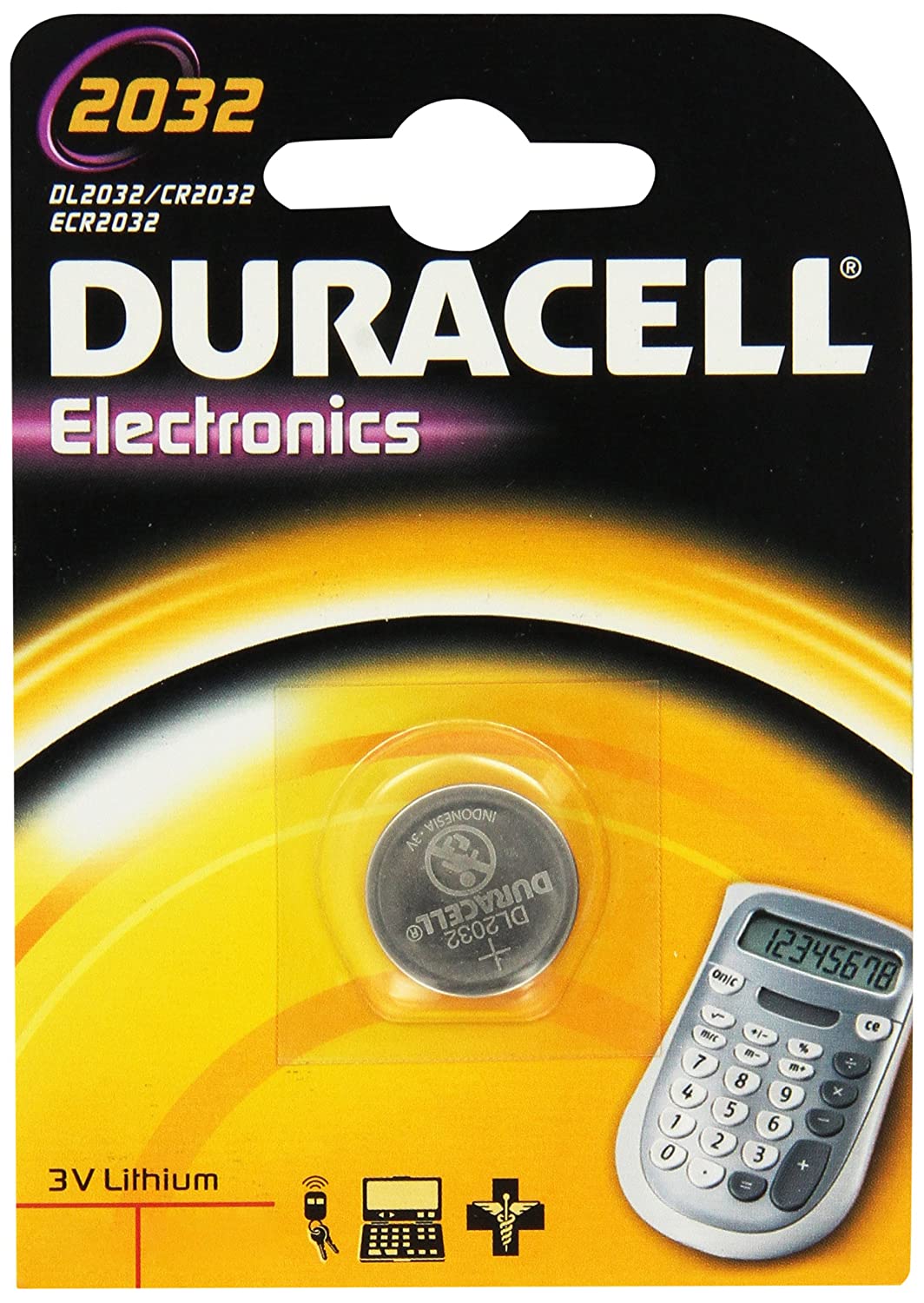 Duracell dl2032b2pk 3v Long-life Lithium Button Cell Batteries, Total 2 Cell